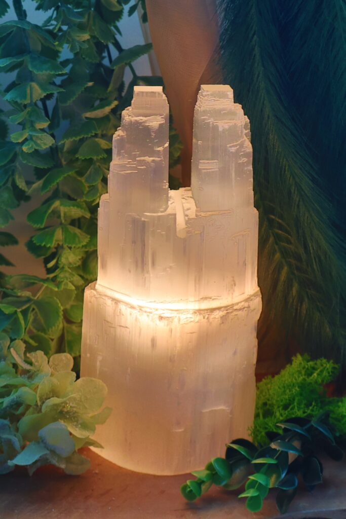 2656a seleniet rots lamp dubbele toren Stones of nature