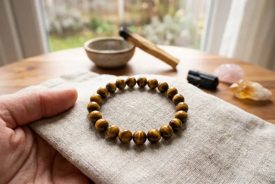tijgeroog armband werking