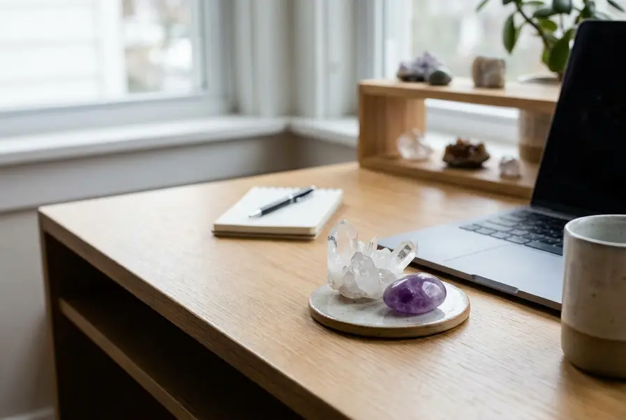 kristallen op je bureau