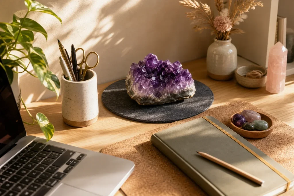 amethist op je bureau