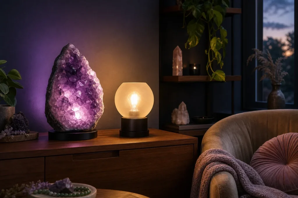 amethist lamp led of gloeilamp