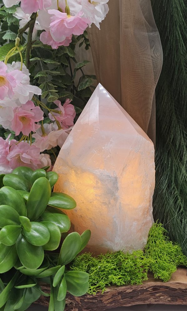 Rozenkwarts Lamp met gepolijste punt
