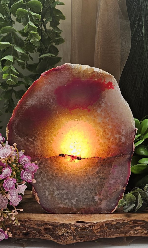 Roze Agaat Lamp