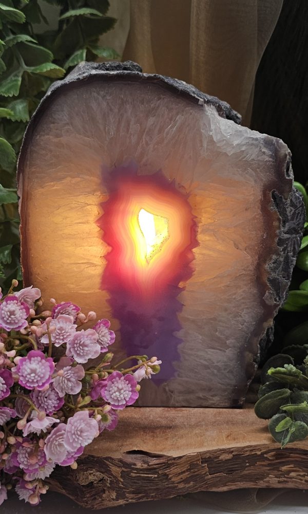Paarse Agaat lamp