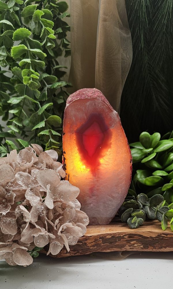 Roze agaat Lamp