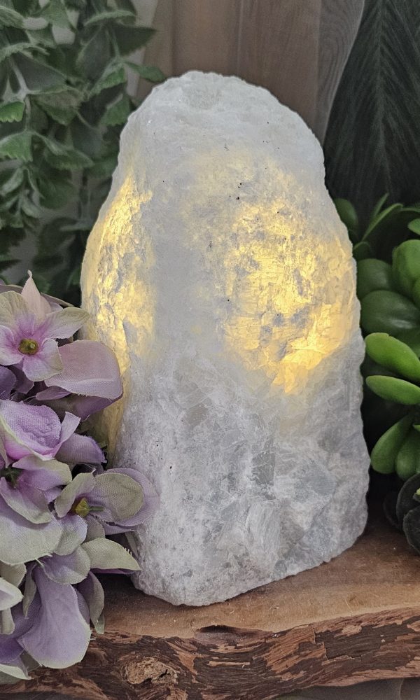 Ruwe Blauwe Calciet lamp