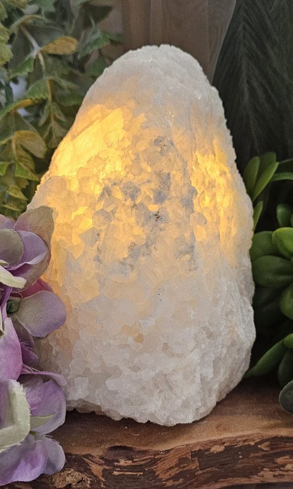 Blauwe Calciet lamp ruw