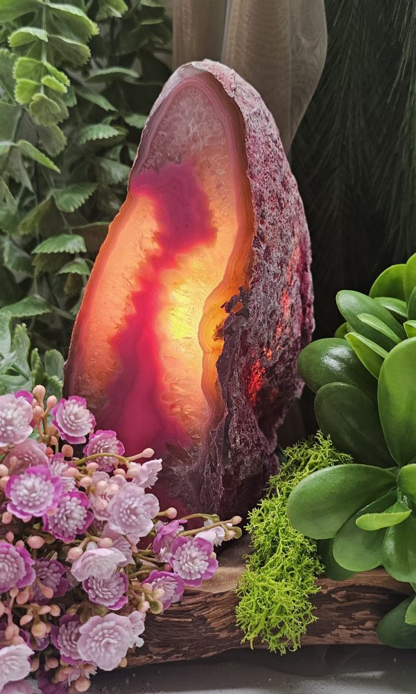 Roze Agaat Lamp