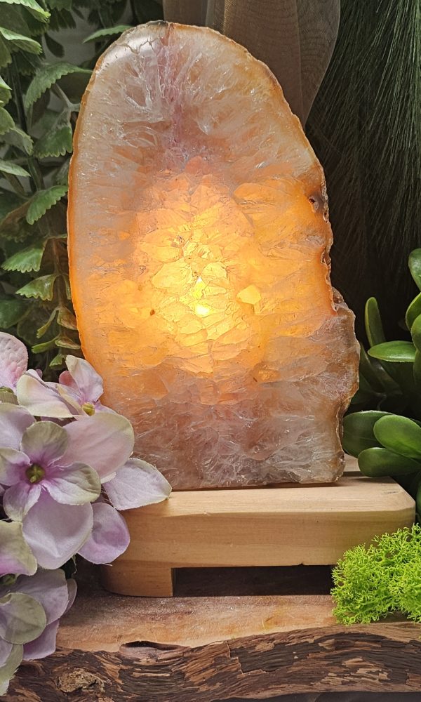 licht roze agaat Lamp