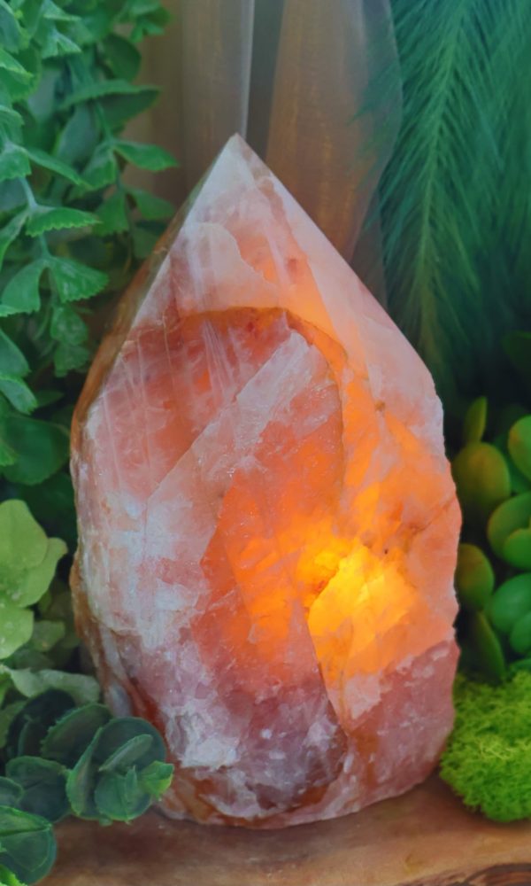 Red healer lamp met gepolijste punt