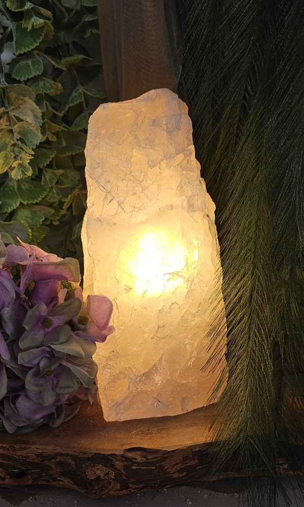 Rozenkwarts lamp ruw