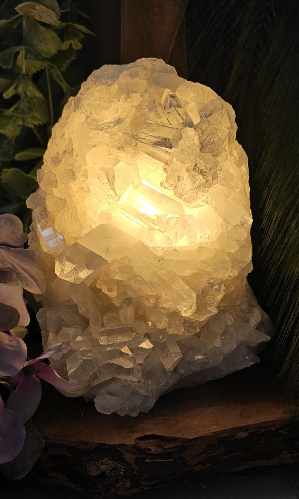 Bergkristal lamp ruw
