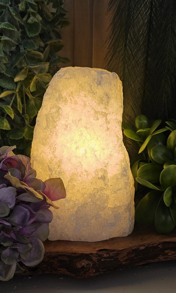 Bergkristal lamp ruw