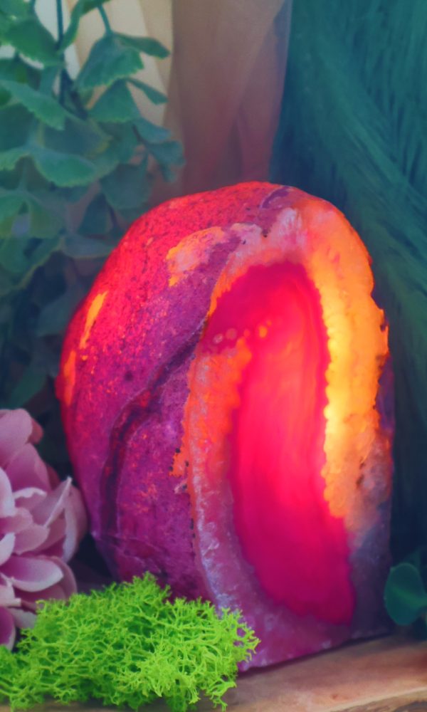 Roze Agaat Lamp