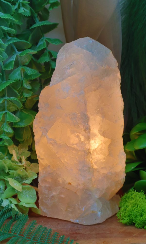 Bergkristal lamp ruw